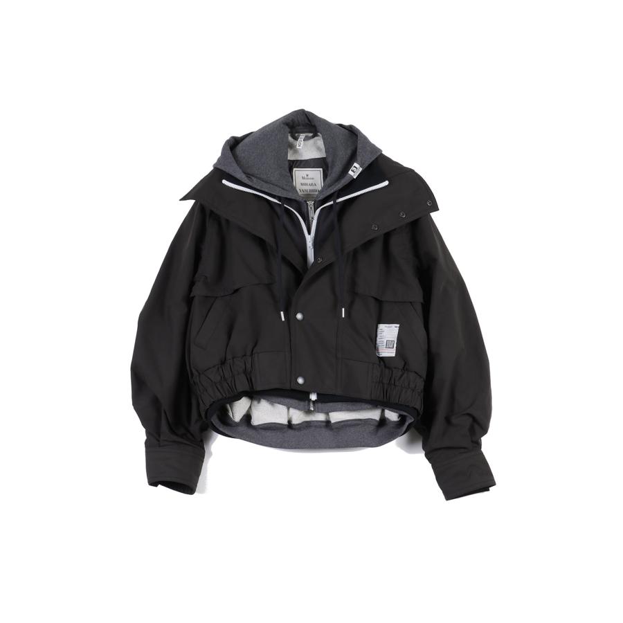 THREE LAYERED BONBER JACKET - BLACK (K17BL331) MIHARA YASUHIRO -Women(ミハラ ヤスヒロ) | 