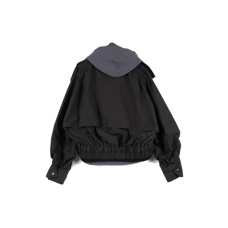 THREE LAYERED BONBER JACKET - BLACK (K17BL331) MIHARA YASUHIRO -Women(ミハラ ヤスヒロ) |  | 01