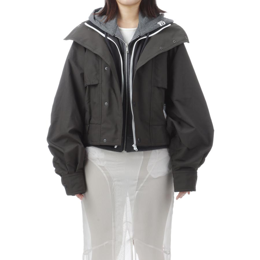 THREE LAYERED BONBER JACKET - BLACK (K17BL331) MIHARA YASUHIRO -Women(ミハラ ヤスヒロ) |  | 04