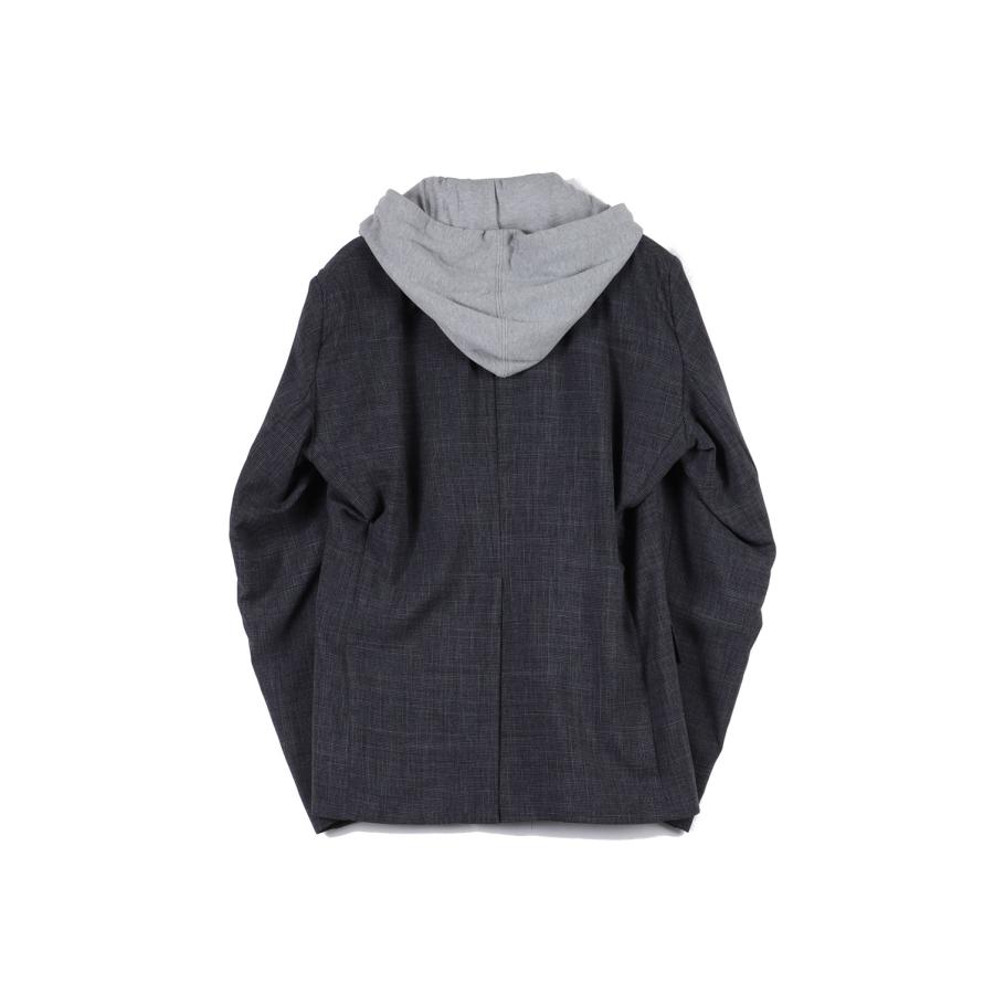 THREE LAYERED HOUNDSTOOTH JACKET - GRAY (K17JK321) MIHARA YASUHIRO -Women(ミハラ ヤスヒロ) |  | 01