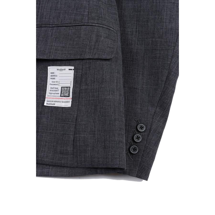 THREE LAYERED HOUNDSTOOTH JACKET - GRAY (K17JK321) MIHARA YASUHIRO -Women(ミハラ ヤスヒロ) |  | 03