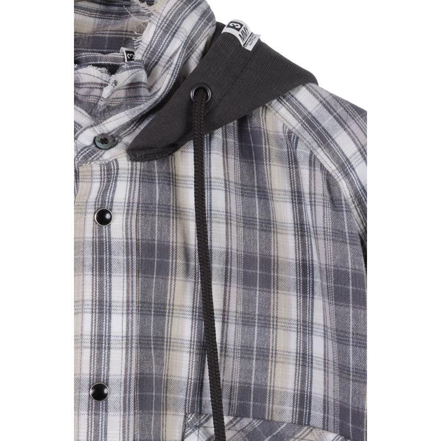 HOODIES CHECK SHIRTS - BLACK (K17SH441) MIHARA YASUHIRO -Women(ミハラ ヤスヒロ) |  | 02