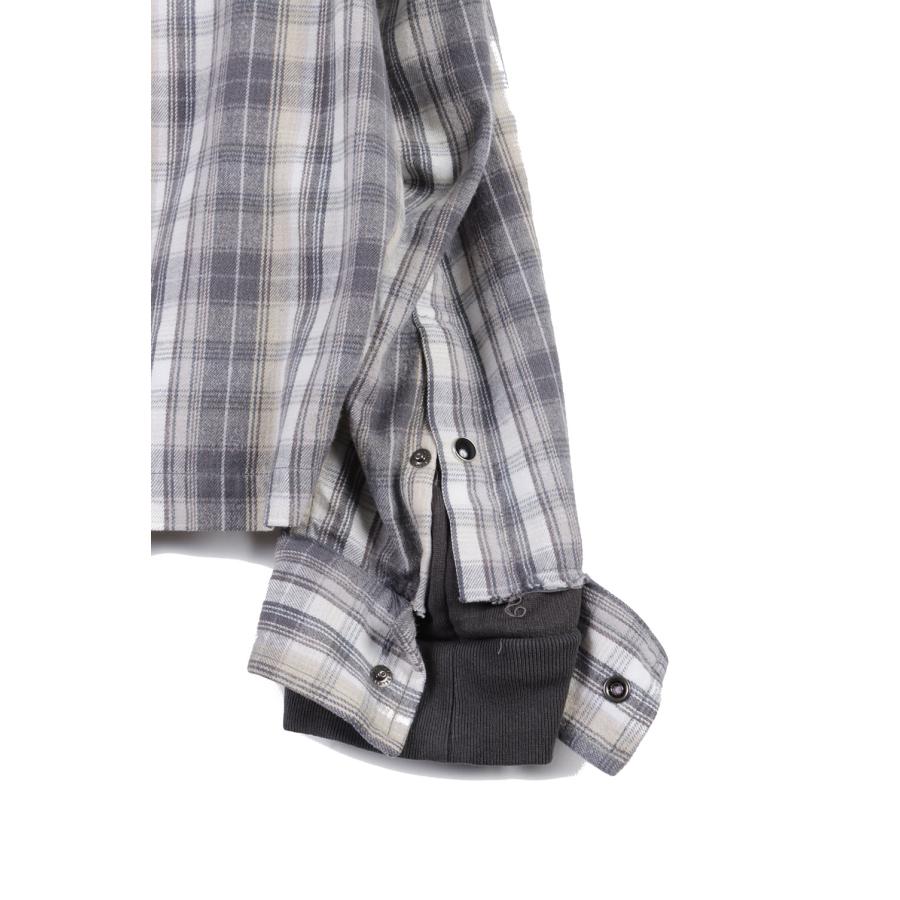 HOODIES CHECK SHIRTS - BLACK (K17SH441) MIHARA YASUHIRO -Women(ミハラ ヤスヒロ) |  | 03
