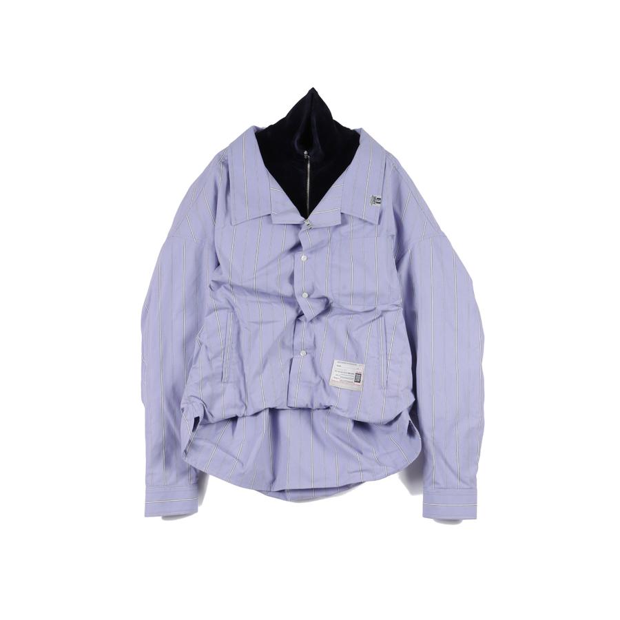 LAYERED STRIPE SHIRTS - BLUE (B17SH221) MIHARA YASUHIRO -Women(ミハラ ヤスヒロ) | 