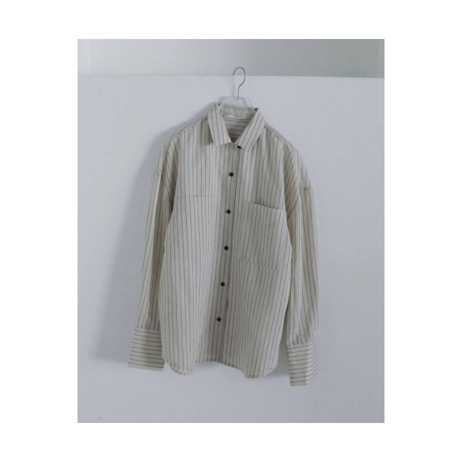 Opencollar Stripe Shirts -IVORY (62620414) anuke(アンヌーク) |  | 01