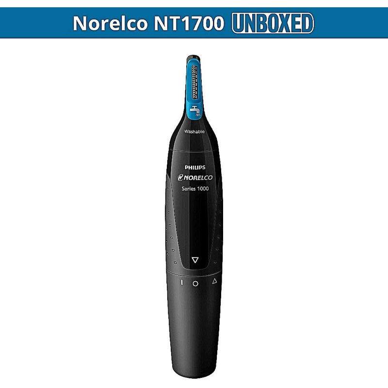 Philips Norelcoシリーズ 1000 ノーズトリマー NT1700 鼻、耳、眉毛用ヘアトリミング ProtecTubeテクノロジ Norelcoシリーズ ノーズトリマー NT1700 眉毛用ヘアトリミング ProtecTubeテクノロジ 1/8インチ