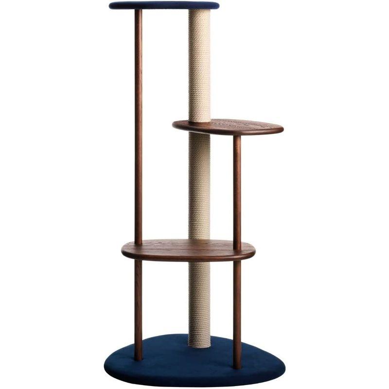 【値下げ⭕️】 カリモク家具 KARIMOKU CAT TREE キャットタワー 木製 日本製 猫タワー 撥水加工生地 綿縄爪研ぎ 高さ124cm 運動不足 【E7713129966】(27076円)