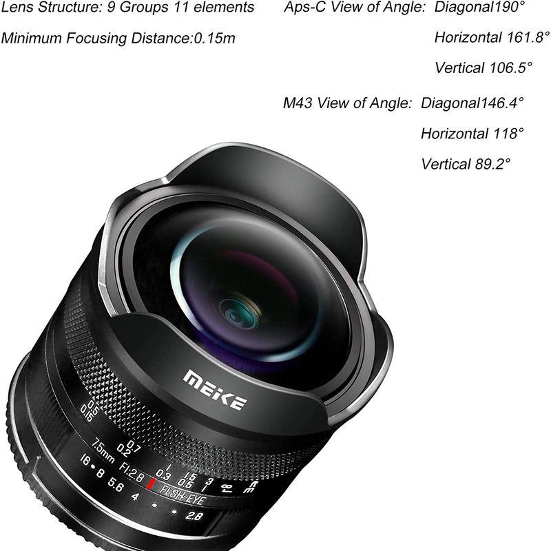 Meike 7.5mm f2.8 超広角マニュアルフォーカス対角魚眼レンズ Canon RF-マウントカメラ EOS-R EOS-RP R5 EOS Canon RP R5 5mm f2 超広角マニュアルフォーカス対角魚眼レンズ RF マウントカメラ APS