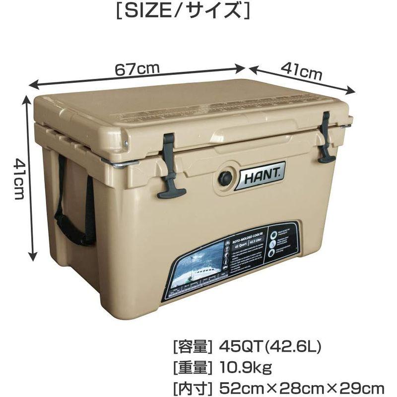 HANT(ハント) クーラーボックス 45QT(42.6L) (サンド) 6L HANT ハント クーラーボックス 45QT サンド