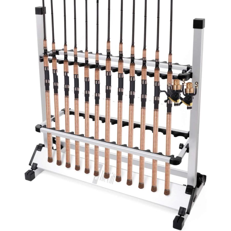 新作モデル ロッドスタンド 釣竿 スタンド ロッドホルダー 竿立て リールスタンド 釣竿 ２４本収納 The Gift 工場直送 Kwsrbd Com