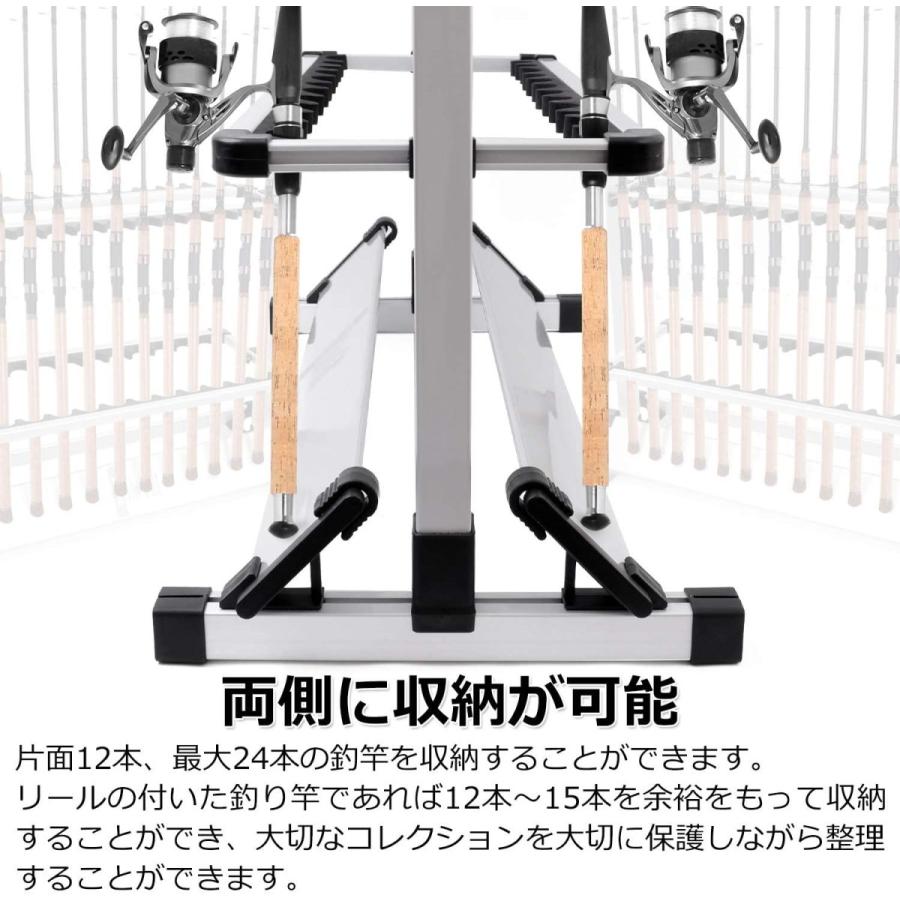 新作モデル ロッドスタンド 釣竿 スタンド ロッドホルダー 竿立て リールスタンド 釣竿 ２４本収納 The Gift 工場直送 Kwsrbd Com