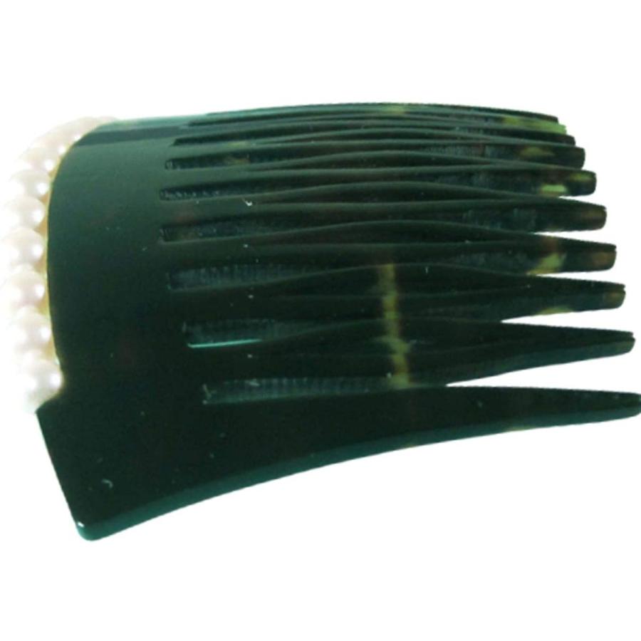 アクセサリー コーム フォーマルな髪型 コーム コーム くし 夜会巻きなどヘアアレンジに 黒留袖など和装の正装 ヘア ヘア アコヤ 櫛 本真珠付き 本べっ甲 Deep Sea Mermaid