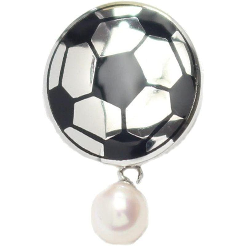 ラペルピン スポーツ好きさんにサッカーボール アコヤ真珠パール5.0mmブローチ タイタック ピンズ メンズ 男性用 ラペルピン スポーツ好きさんにサッカーボール アコヤ真珠パール5 0mmブローチ タイタック ピンズ メンズ 男性用
