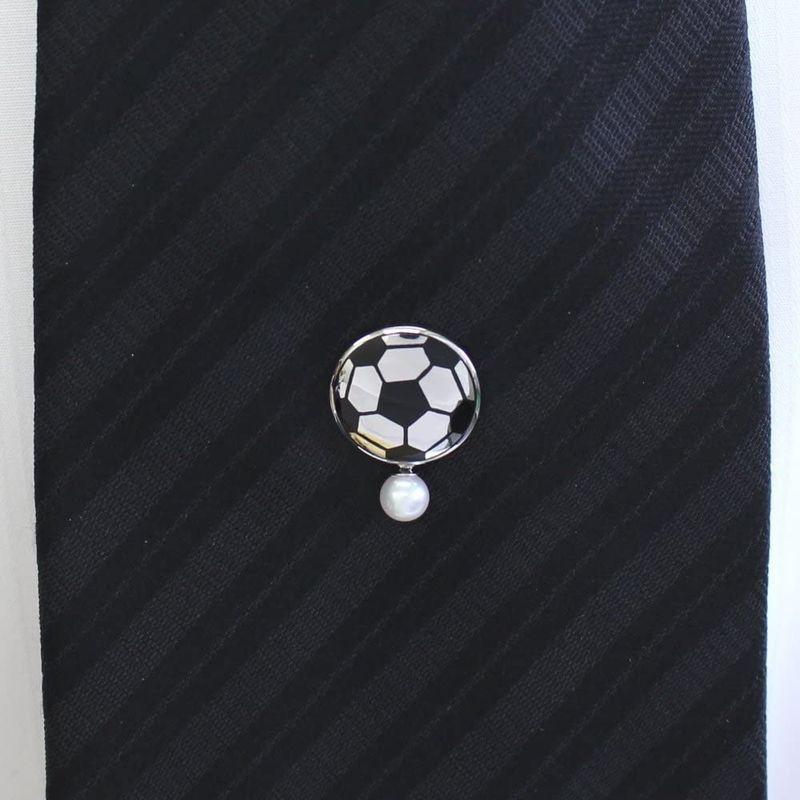 ラペルピン スポーツ好きさんにサッカーボール アコヤ真珠パール5.0mmブローチ タイタック ピンズ メンズ 男性用 ラペルピン スポーツ好きさんにサッカーボール アコヤ真珠パール5 0mmブローチ タイタック ピンズ メンズ 男性用