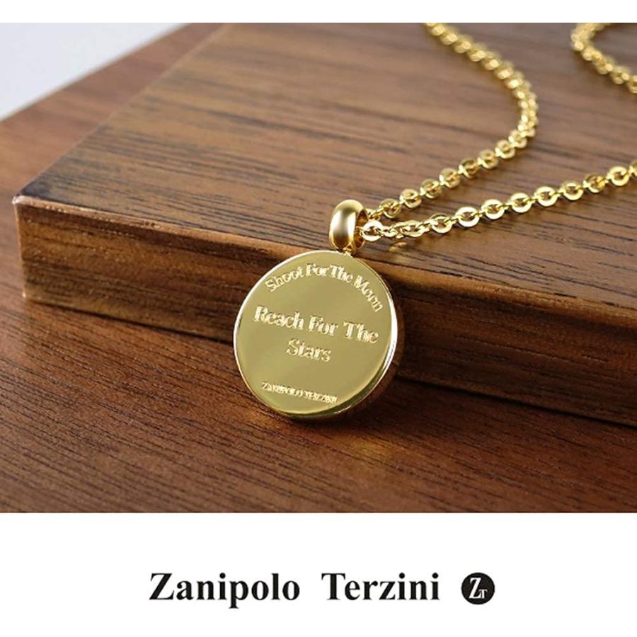 経典 ザニポロタルツィーニ 金属アレルギ サージカルステンレス メンズ ネックレス コイン イエローゴールド Terzini Zanipolo レディースアクセサリー