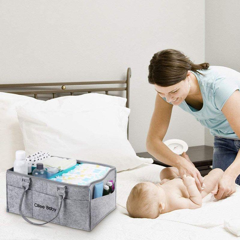 送料込 おむつストッカー オムツストッカー ベビー用品収納バッグ オムツ収納ケース おむつ収納バッグ 折りたたみ 収納ボックス 小物入れ グレー カ Cisama Sc Gov Br