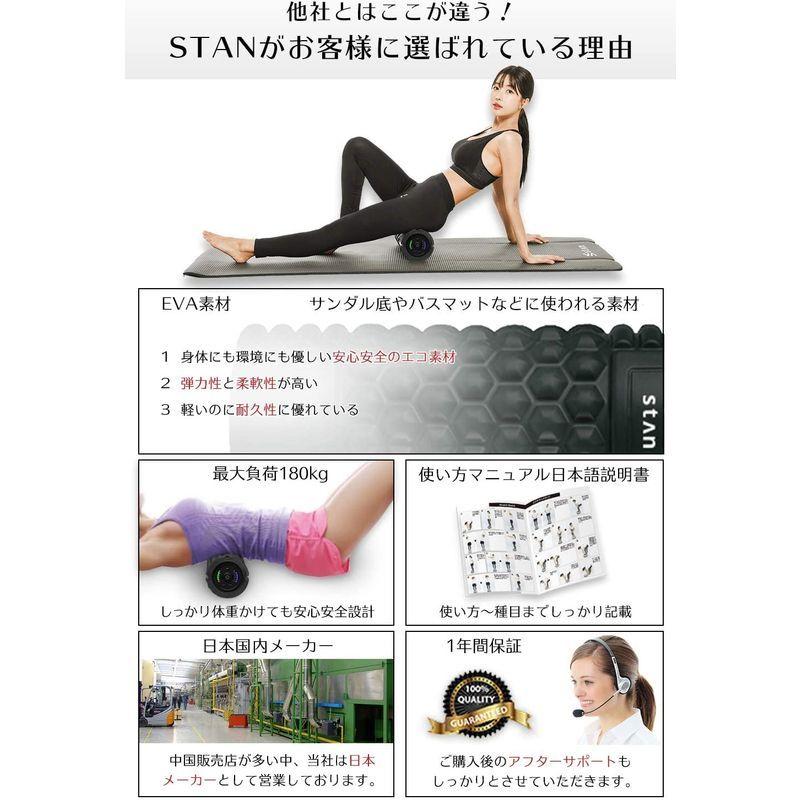 楽天最安値に挑戦 Stan フォームローラー 電動 ストレッチ ポール 振動 筋膜リリース トリガーポイント Usb ブラック Ex Wantannas Go Id