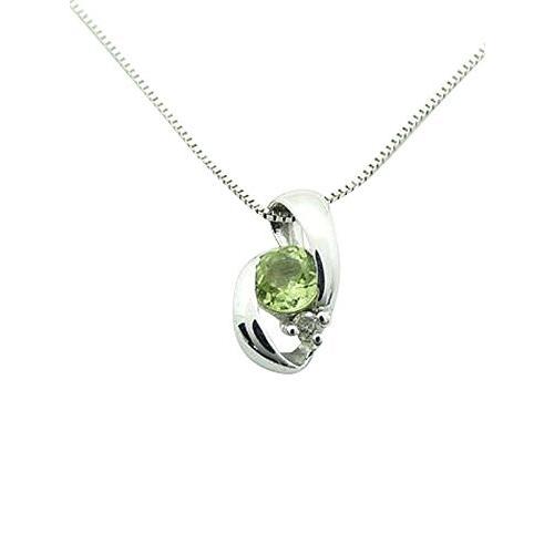 魅了 ジュエリーコトブキ 8月 誕生石 ペリドット ダイヤモンド おしゃれな ペンダント ネックレス K18wg お磨きクロス付 ギフトセット 最終値下げ Www Doctor Plan Com