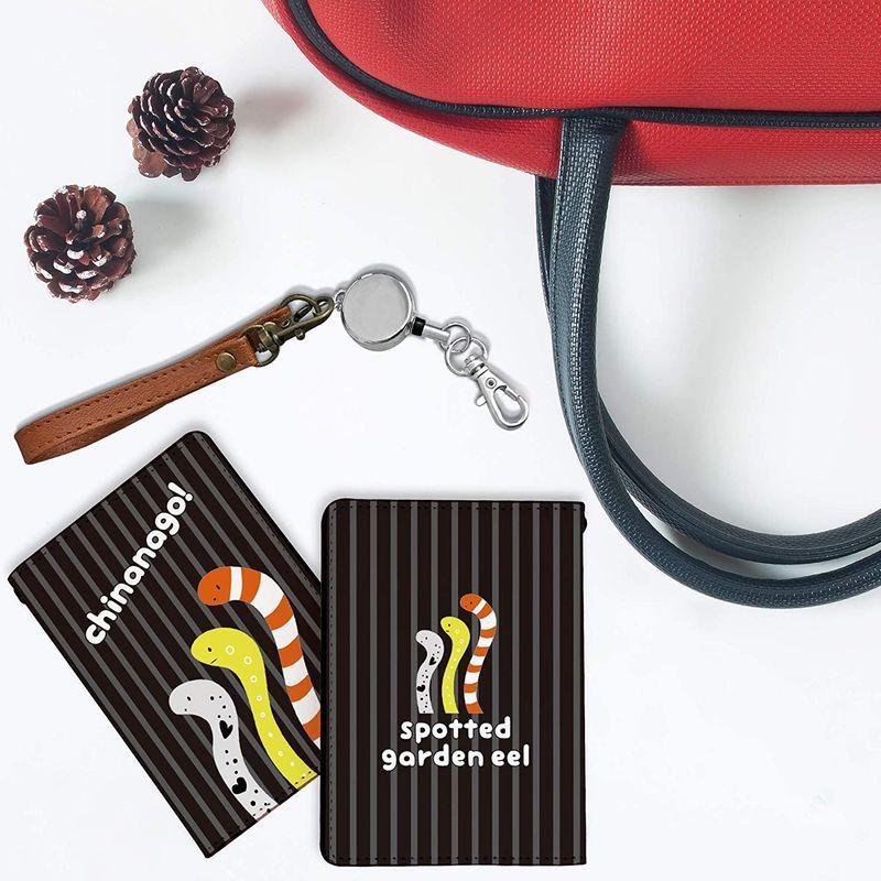 卓抜 パスケース 定期入れ リール付き かわいい チンアナゴ 黒 イラスト 二つ折り 中がみえない おしゃれ レディース 水族館 魚 チンア Cisama Sc Gov Br