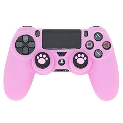 Brhe Ps4コントローラー用シリコンカバー スキン ケース 保護カバー X 1耐衝撃 高品質 可愛い猫の手スティックカバー 2 在庫限り