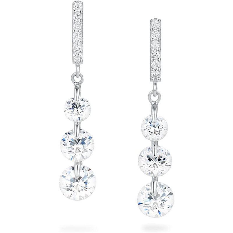 Gift from New York ピアス レディース プラチナ 加工 揺れるピアス 3連 ロングピアス シルバー925 金属アレルギー対 Gift from New York cm ピアス レディース プラチナ 加工 揺れるピアス 3連 ロングピアス シルバー925 金属アレルギー対