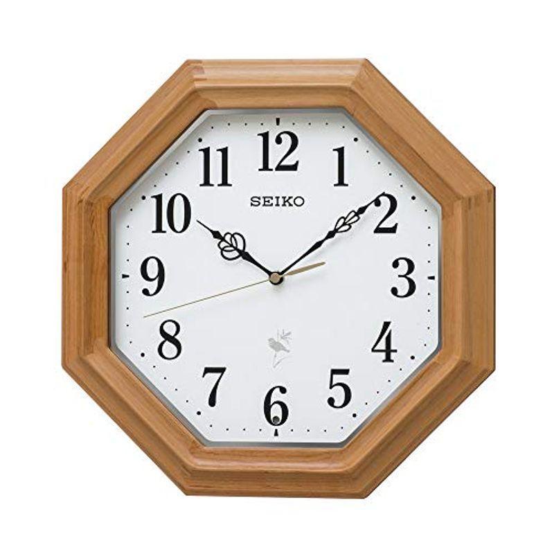 セイコークロック(Seiko Clock) 掛け時計 天然色木地 本体サイズ:33.0×33.0×6.8cm ネイチャーサウンド 12種類