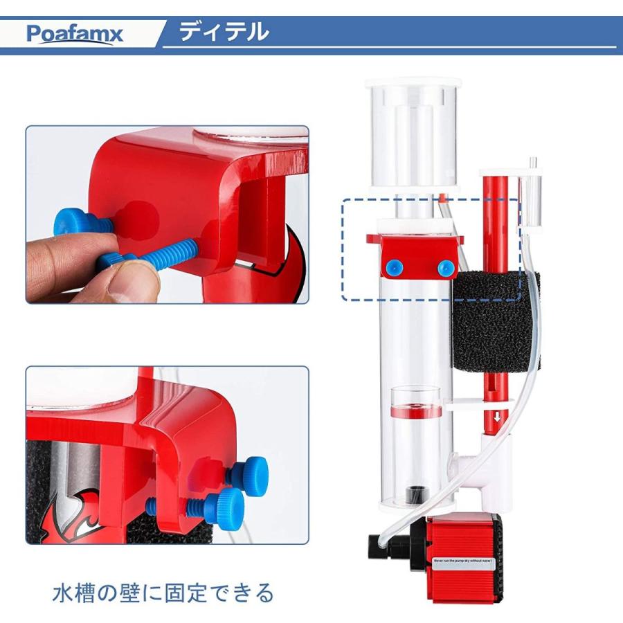 Poafamx プロテインスキマー 汚水を引き出しパイプ付き 水槽スキマー 水槽用フィルター ミニスキマーミニフィルター ポンプ付き 小型 Solaristransportes Com Br
