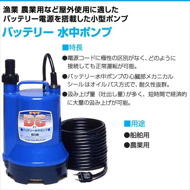 寺田ポンプ　バッテリー　水中ポンプ　S12D-80