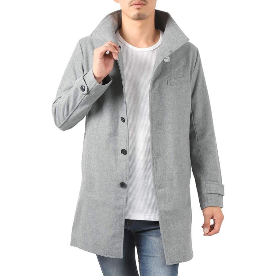 ラグスタイル イタリアンカラー コート メンズ メルトン ウール 