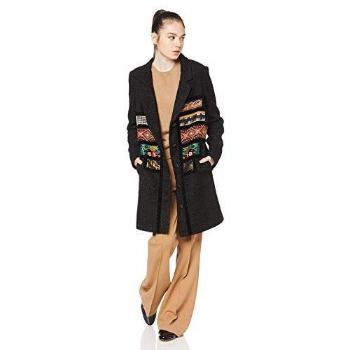 デシグアル コート オーバーコート レディース 19wwewaw グレー ブラック Eu 36 日本サイズs相当 第1位獲得