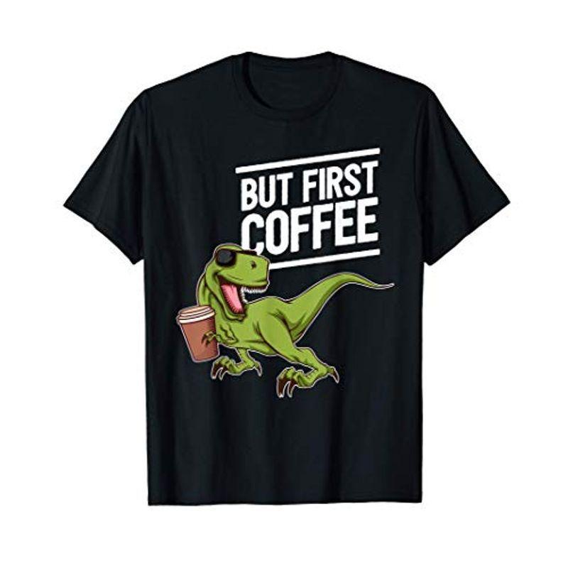 コーヒー 恐竜 Ｔレックス Tシャツ