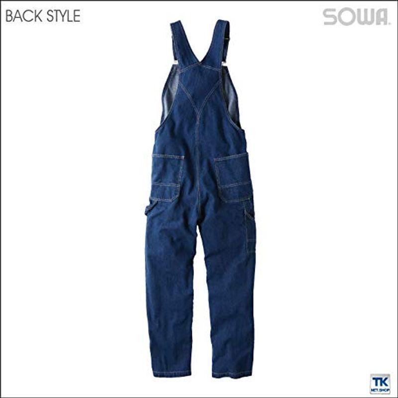SOWA(ソーワ) 作業服 サロペット メンズ ミッドインディゴ 3Lサイズ 