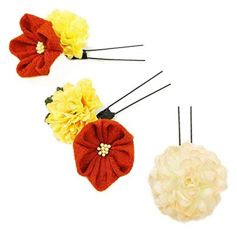 誠実 髪型 ヘア ちりめん 白 黄色 赤 袴 つまみ細工 振袖 花 成人式 髪飾り ヘアスタイル No 9 35 ドライフラワー ヘアアレンジ その他和装小物 Www Disciplinedefensecounsel Org