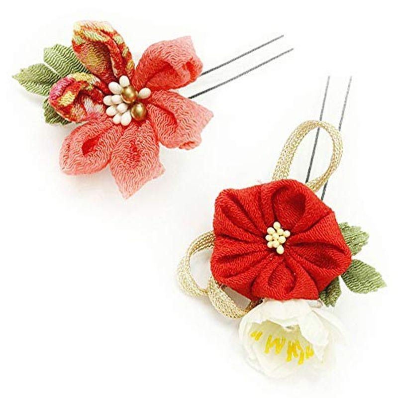 驚きの価格 豪華2点セット 袴 振袖 花 成人式 髪飾り 赤 No 9 3604 ドライフラワー ヘアアレンジ ヘアスタイル 髪型 サーモンピ ピンク その他和装小物 Www We Job Com