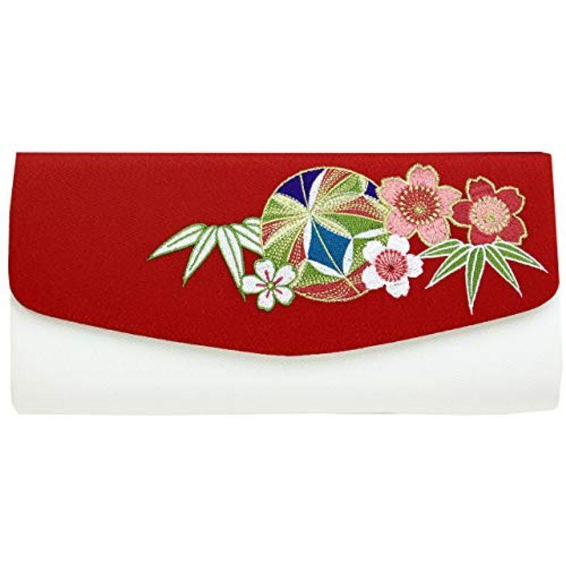 価格は安く 刺繍 黒赤白色 桜鞠 単品 バッグ 振袖用 IKKO 2way (赤×白(0897b)) N0897 その他和装小物