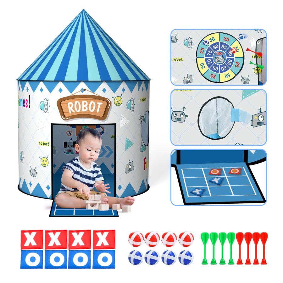 Skirfy 子供用テント おもちゃ ダーツゲーム 粘着ボールゲーム サンド