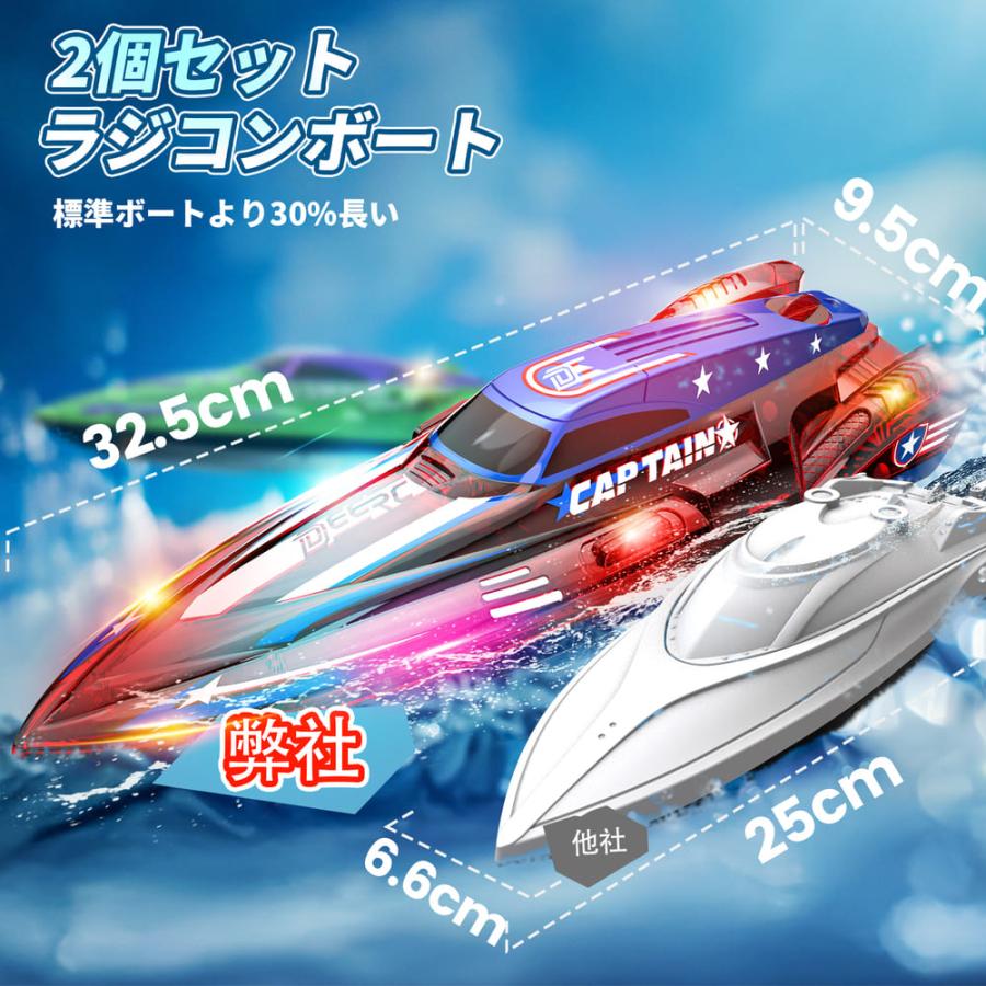 DEERC DEERC 2台セット ラジコンボート ラジコン 船 ボート こども向け 
