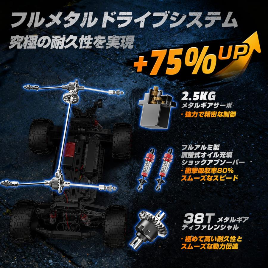 DEERC ラジコン オフロード ラジコンカー 大人向け 4WD 四輪駆動 1/10