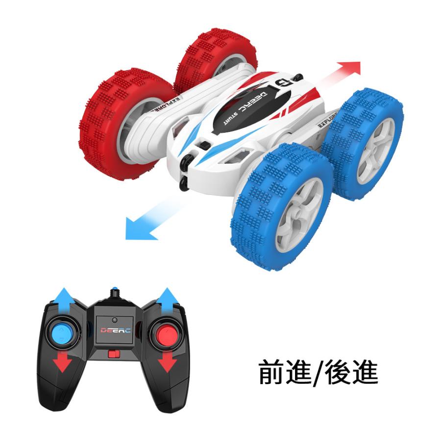 ラジコン ラジコンカー オフロード 子供  DEERC 大人 室内 360度回転 両面走行 360°回転 四輪駆動 RCカー リモコンカー こどもの日 クリスマス プレゼント | DEERC | 09