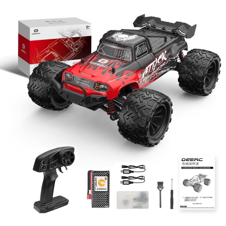 DEERC ラジコン ラジコンカー オフロード 速い 4WD デュアルモーター