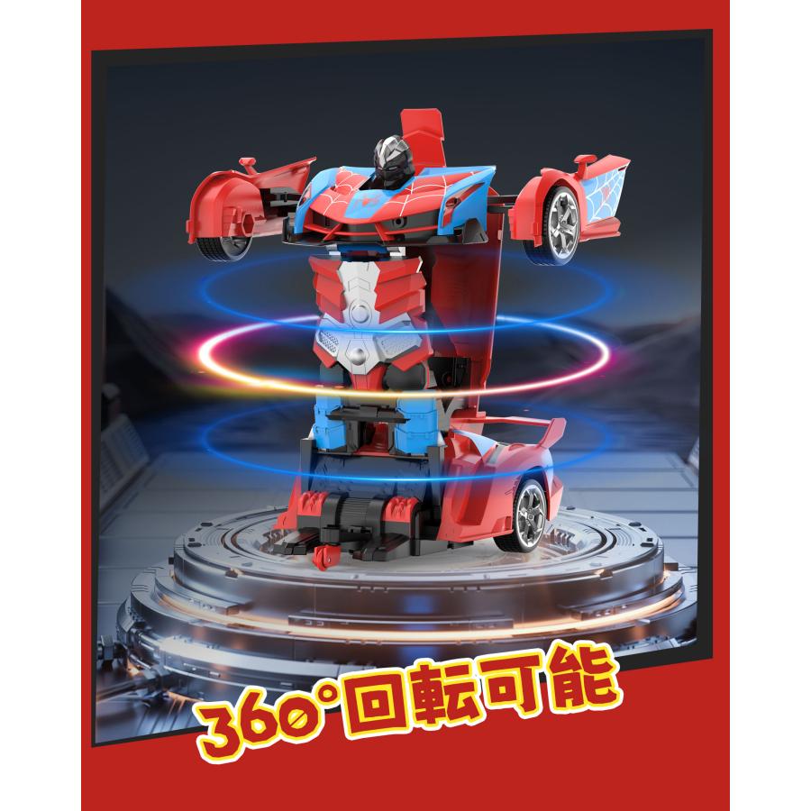 ラジコン ラジコンカー ロボット おもちゃ 子供 DEERC スタントカー リモコンカー 車 360°回転 デモモード 使用時間45分 2.4GHz クリスマス プレゼント | DEERC | 05