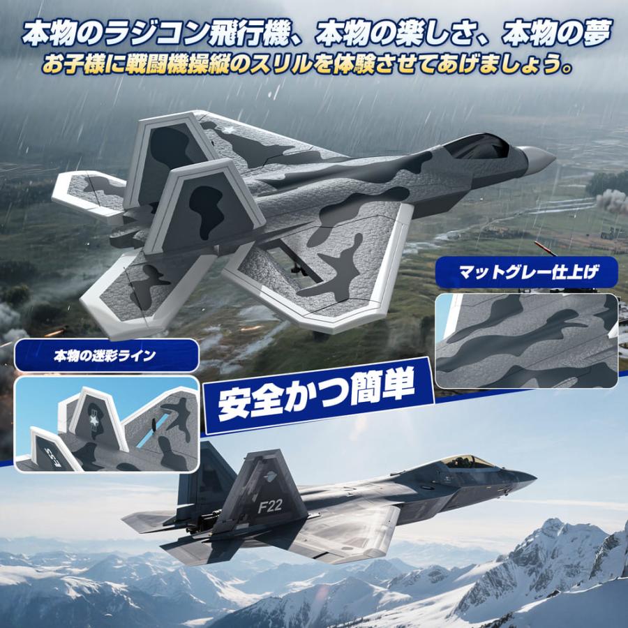 DEERC ラジコン 飛行機 おもちゃ 100g未満 戦闘機 RCグライダー 20分