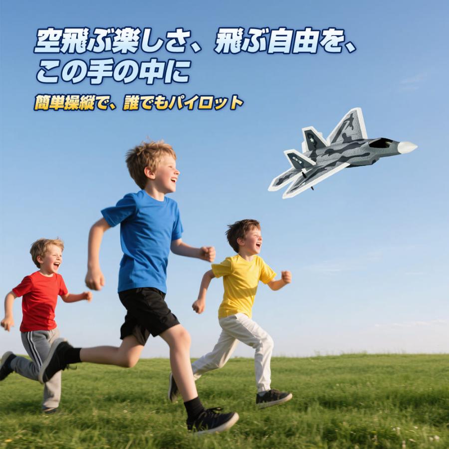 DEERC ラジコン 飛行機 おもちゃ 100g未満 戦闘機 RCグライダー 20分