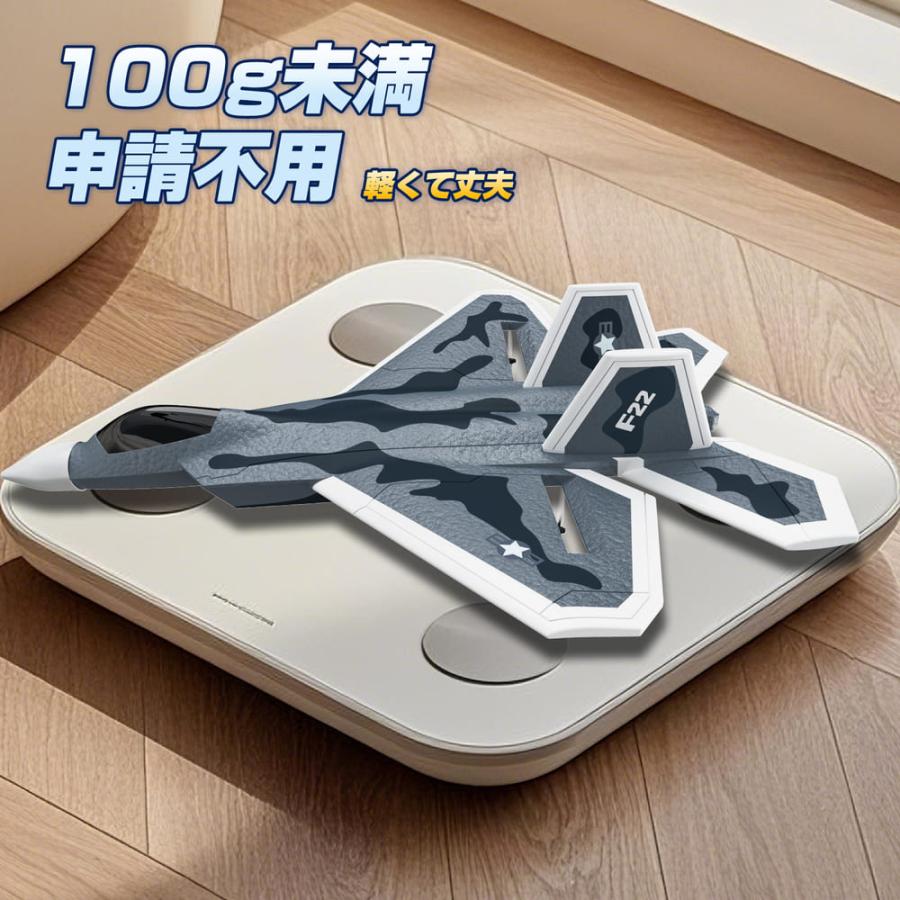 DEERC ラジコン 飛行機 おもちゃ 100g未満 戦闘機 RCグライダー 20分