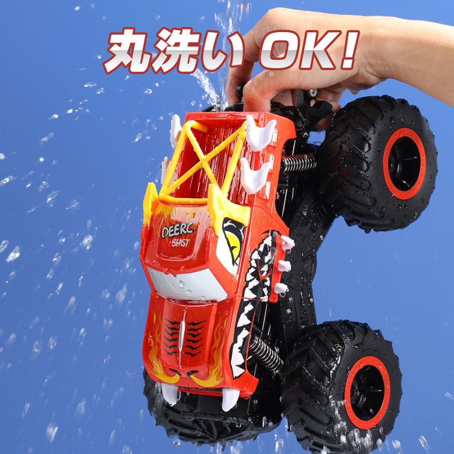 ラジコン DEERC 水陸両用 ラジコンカー オフロード 4wd 防水 こども