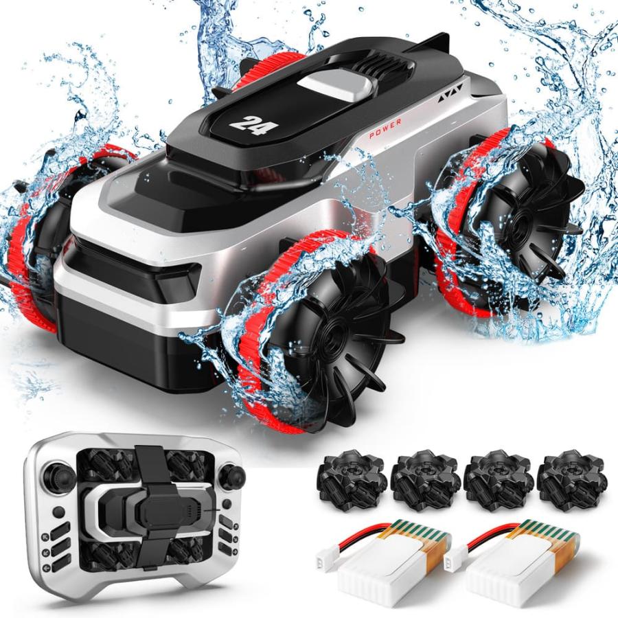 エンジン式 ラジコンカー リモコン付き 送料込み DEERC ラジコンカー おもちゃ ラジコン 水陸両用 リモコンカー 4WD