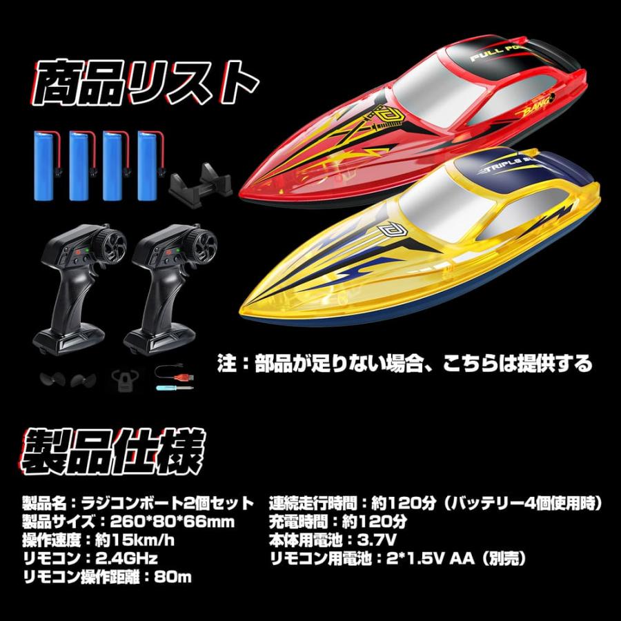 DEERC ラジコンボート ラジコン 船 ボート 2台セット こども向け RC