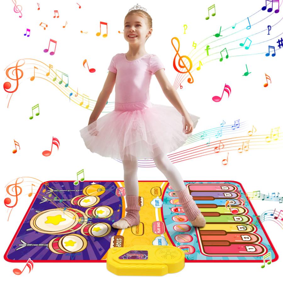 ピアノマット おもちゃ Skirfy ダンスマット 子供向け 知育玩具 2in1