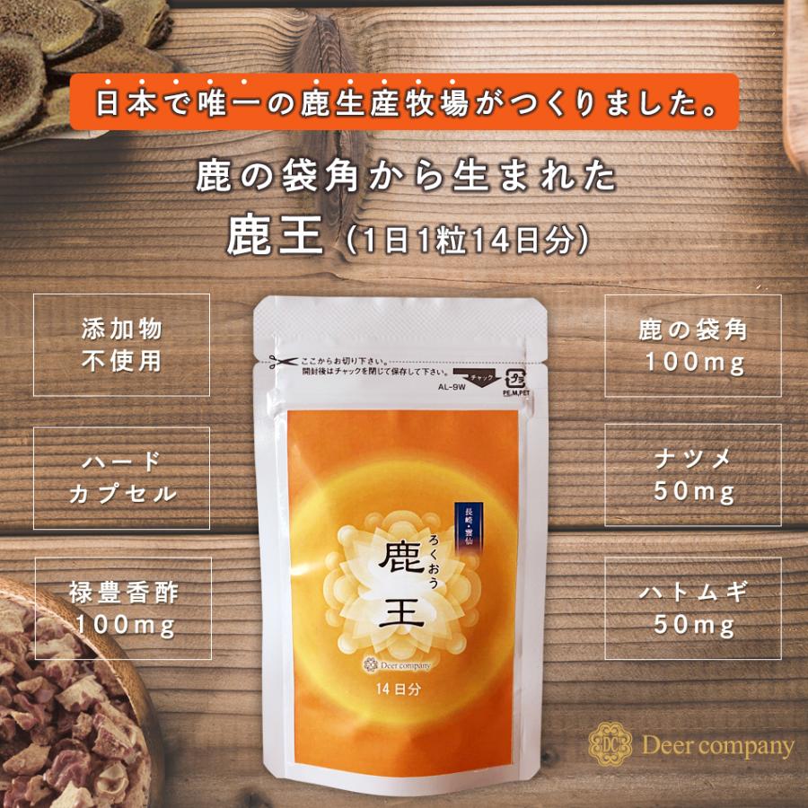 鹿王（ロクオウ）14日分お試しパック（ネコポス送料無料）鹿茸 元気