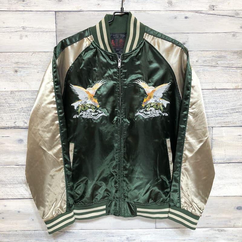 送料無料 メンズ スカジャン イーグル 鷲 ブルゾン アウター